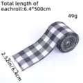 Nastro a scacchi bianco e nero di qualità, 6,4 cm x 500 cm, per confezioni regalo fai da te. - Stile Griglia Bianco Nero (Z2-57) / 6.4cmx500cm / Bianco e nero