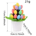 Farbenfrohe Osterhase Eier Topfpflanze Tischdeko mit Größenangaben 17x7cm und 21g Gewicht - Gold Gesprenkelte Bunte Eier Stil (AA2-51)