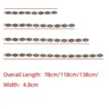 Detailed size guide for vintage Y2K studded belt showing length options and width. - 138cm / Coffee
