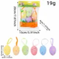 6-piece colorful Easter foam egg ornaments with floral patterns for home party decoration. - Floral Style (R1-11) / 6 Pieces/Pack