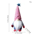 American Independence Day plush gnome doll decoration with stars and stripes hat 25cm height - Independence Day Striped Hat Gnome Horizontal Stripes (C3-2)