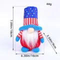 Patriotic American Independence Day gnome doll decoration with stars and stripes hat - No Light Blue Hat Style (C3-10)