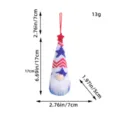 Patriotic Independence Day gnome ornament with light-up feature and hanging loop - Independence Day Gnome Ornament Style 1 (C3-27)