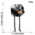Extra large 120cm Jack Skellington Halloween wreath door hanging with pumpkin and stripes - The Nightmare Before Christmas Jack Skellington Long Leg Pumpkin Style (L3-5)
