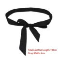 Elegante zwarte stoffen strikriem decoratieve tailleriem voor damesjurken en rokken - 全长194cm 宽度4cm / Zwart