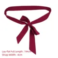 Bordeauxrode stoffen strikriem voor dames, totale lengte 194 cm en breedte 4 cm - 全长194cm 宽度4cm / Bordeauxrood