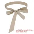 Vielseitiger khakifarbener Stoffgürtel mit Schleife für Kleider Länge 194cm Breite 4cm - 全长194cm 宽度4cm / Khaki