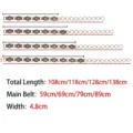 Western cowboy style rivet belt dimensions with multiple total length options available - 6 Sections / Coffee