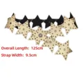 Exaggerated gold and black star studded waist belt for women with retro rivet detail - Style A / Extended (125cm) / Gold