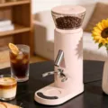 Electric coffee bean grinder in milk tea color finish for home use - Model 686 / Milk Tea