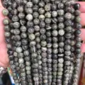 Natural green zebra stone loose round beads for DIY bracelet jewelry making craft - 10mm (Approx. 37 Beads) / Natural Green Zebra Jasper
