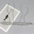 Elegant shimmering silver beaded shoulder strap body chain accessory in fashion ins style - Thin Style (C440) / Silver