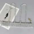 Elegant silver beaded body chain vest strap decorative accessory for women's fashion - Wide Style (C440) / Silver