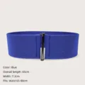 Blue elastic wide waist belt cincher for women's dresses with metal buckle closure - 65cm/Pack / Blue