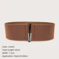Versatile camel colored wide elastic waist belt for women minimalist dress accessory - 65cm/Pack / Camel