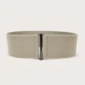 Beige wide elastic waist cincher belt for women's dresses, stylish cinch accessory. - 75cm Length / Khaki