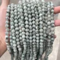 Perline rotonde in pietra naturale con macchie nere per la creazione di gioielli fai da te - 4mm / circa 90 pezzi / Pietra Blu di Tianshan