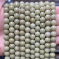 Natural avocado green Alashan agate loose round beads for DIY jewelry making - 6mm (Approx 60pcs) / Natural Avocado Alashan Stone