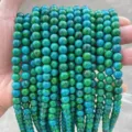Strands of natural green and blue stone round beads for DIY jewelry making accessories - 4mm (Approx 90pcs) / Synthetic Phoenix Stone