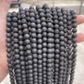 5A Natürliche schwarze Lavastein-Perlen für die DIY-Schmuckherstellung und Armbandzubehör - Ca. 31 Perlen / 5A Qualität (12mm) / Schwarz