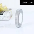 Silberne Glitzer-Metallic-Bandrolle für Geschenkverpackungen und Bastelarbeiten, 1,5cm x 22m - 1.5cm x 22m / Glitzer Silber