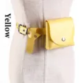 Fashionable yellow jelly mini belt bag for women and children's stylish waist accessory - Yellow