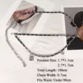 Elegant silver-tone woven metal chain belt for women with decorative lock charms - Silver & Black