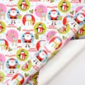 Weihnachts-Geschenkpapierrolle mit Weihnachtsmann und Pinguin-Mustern für Geschenke - Weihnachtsserie - Kinderparadies / 43cm*3m