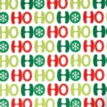 Festive Christmas gift wrapping paper featuring red and green HO HO HO pattern design - Three-Color HO / 43cm*3m