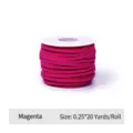 Detailed view of hot pink faux suede cord spool for gift wrapping - 0.25 Width / 20 Yards Pack / Hot Pink