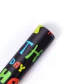 Black Happy Birthday theme gift wrapping paper with colorful letter print - 50X70cm / Black