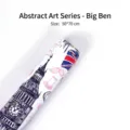 Geschenkpapier aus weißem Kraftpapier mit Big Ben und Union Jack Muster, 50x70cm - Big Ben Stil / 50x70cm