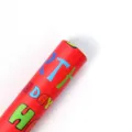Red birthday theme gift wrapping paper roll with colorful letter print on coated paper - 50X70cm / Red