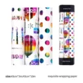 Bunte Regenbogen-Folien-Geschenkpapierrollen für Geburtstage mit Ballon- und Punktmustern - Set 2