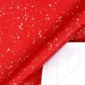 Rotes Geschenkpapier mit Gold- und Silberfolienflecken und Raster auf der Rückseite - Roter Sternenhimme