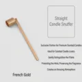 Elegante spegnicandela in acciaio inossidabile oro francese con manico dritto - Cappuccio Dritto Cilindrico Oro Francese