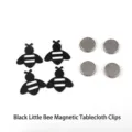 Pesas magnéticas para mantel con forma de abeja negra juego de 4 clips de acero para mesa comedor - Abeja / Paquete de 4 / Negro