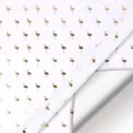 Carta da regalo bianca premium con elegante motivo a fenicottero dorato a caldo per feste - Stampa a caldo Gru / 50x70cm