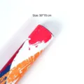 Geschenkpapier aus weißem Kraftpapier mit abstraktem Farblockmuster, Größe 50x70cm - Farblock Stil / 50x70cm
