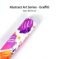 Geschenkpapierrolle aus weißem Kraftpapier mit abstraktem Graffiti-Kunstmuster-Design - Graffiti-Stil / 50x70cm