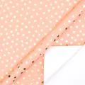Premium Geschenkpapier in Pfirsich mit eleganten goldenen Polka Dots für Bastelarbeiten - Lotusrosa Goldene Punkte / 50x70cm