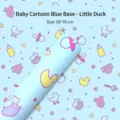 Blue baby shower gift wrapping paper with cute duck and pacifier patterns 50x70cm - Duck (Blue Base) / 50x70cm