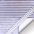 Elegante carta da regalo a righe lavanda e argento con stampa a caldo di lusso - Strisce Stampate in Argento / 50x70cm