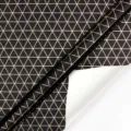 Schwarzes Geschenkpapier mit goldenem geometrischem Dreiecksmuster für DIY-Verpackungen - Schwarz Karomuster / 50x70cm