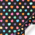 Papier cadeau noir premium avec un motif de polygone géométrique coloré et vibrant - Pois Blancs Irréguliers / 50x70cm