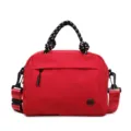 Borsa a tracolla leggera in nylon rosso con manico a corda e dettaglio logo M. - Stile Tracolla a Mano (193) / Taglia L / Rosso
