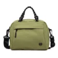 Elegante borsa a tracolla quadrata verde leggera con manico decorativo in corda intrecciata - Stile Tracolla a Mano (193) / Taglia L / Verde
