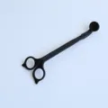 Premium matte black stainless steel candle wick trimmer with owl-shaped handle detail - Owl Style Black Trimmer