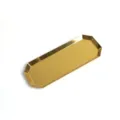 Eleganter goldener achteckiger Edelstahltablett für Schmuck und Schreibtischordnung. - M / Gold