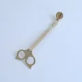 Premium golden stainless steel candle wick trimmer tool with owl-style handles for home - Owl Style Gold Trimmer